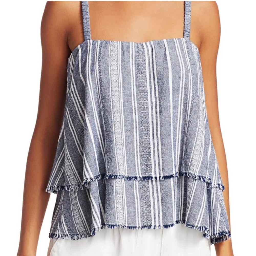Bella Dahl Set - Striped Blue and White Women's Pants and Top Set